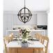Farmhouse 5 Light 22 inch Wood with Black Chandelier Ceiling Light