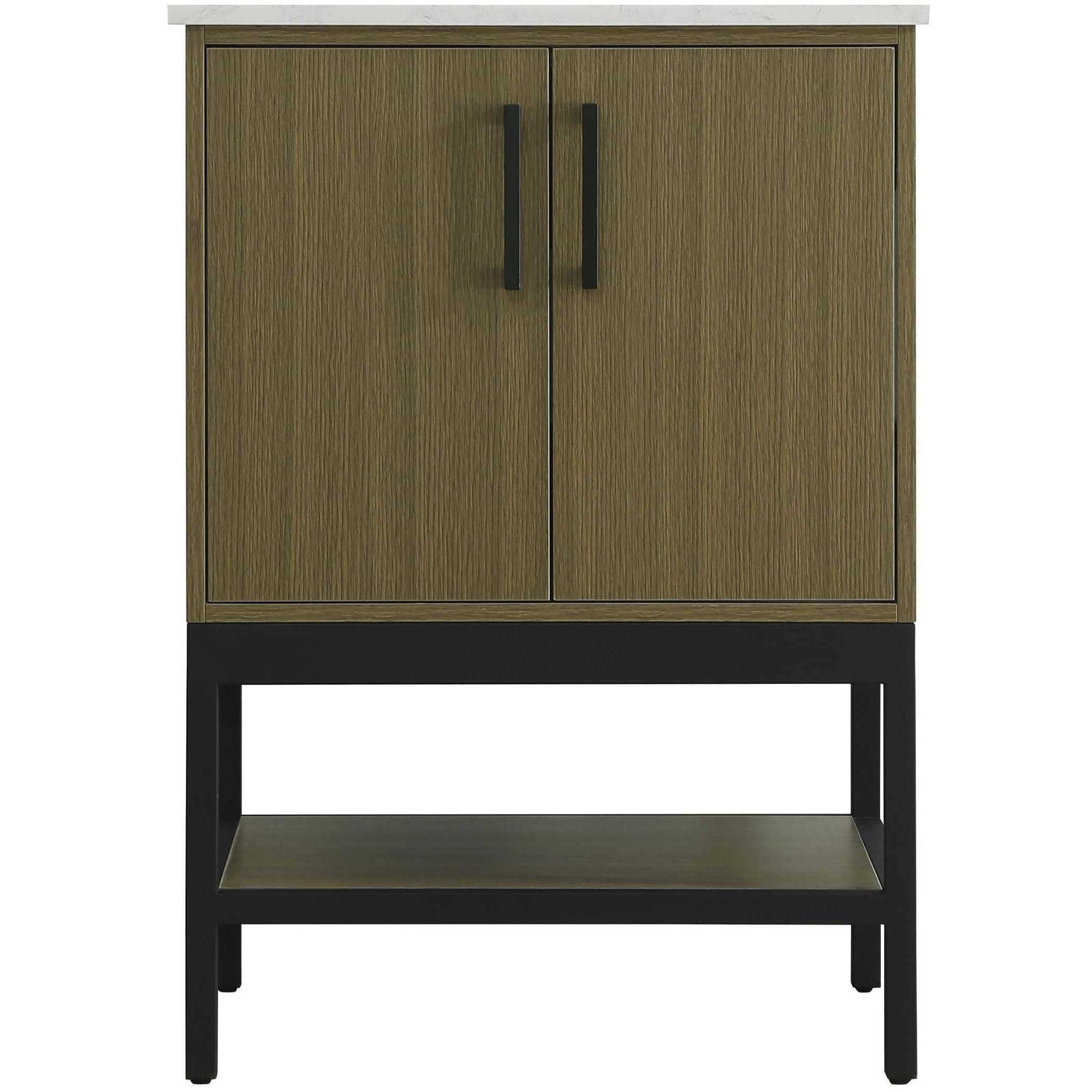 Lennox 24 X 34 inch Chestnut Brown Bathroom Vanity Cabinet