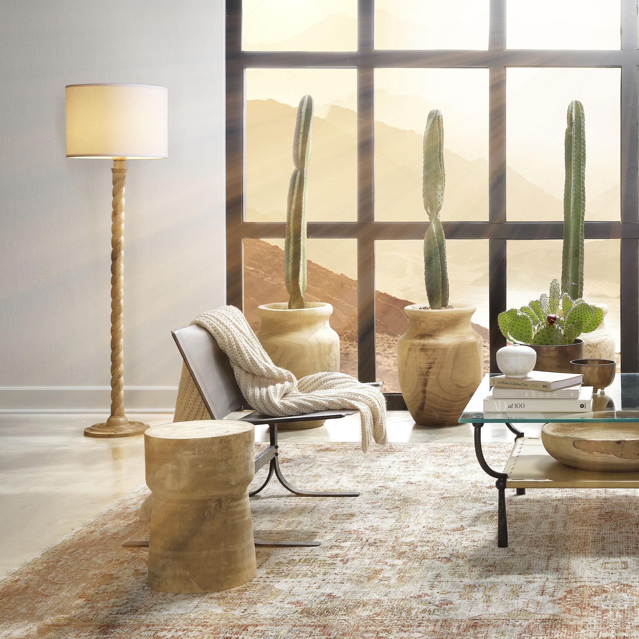 Barley Twist 66 inch 150.00 watt Natural Wood Floor Lamp Portable Light