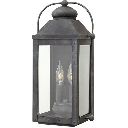 Heritage Anchorage LED 18 inch Aged Zinc Outdoor Wall Mount Lantern, Medium