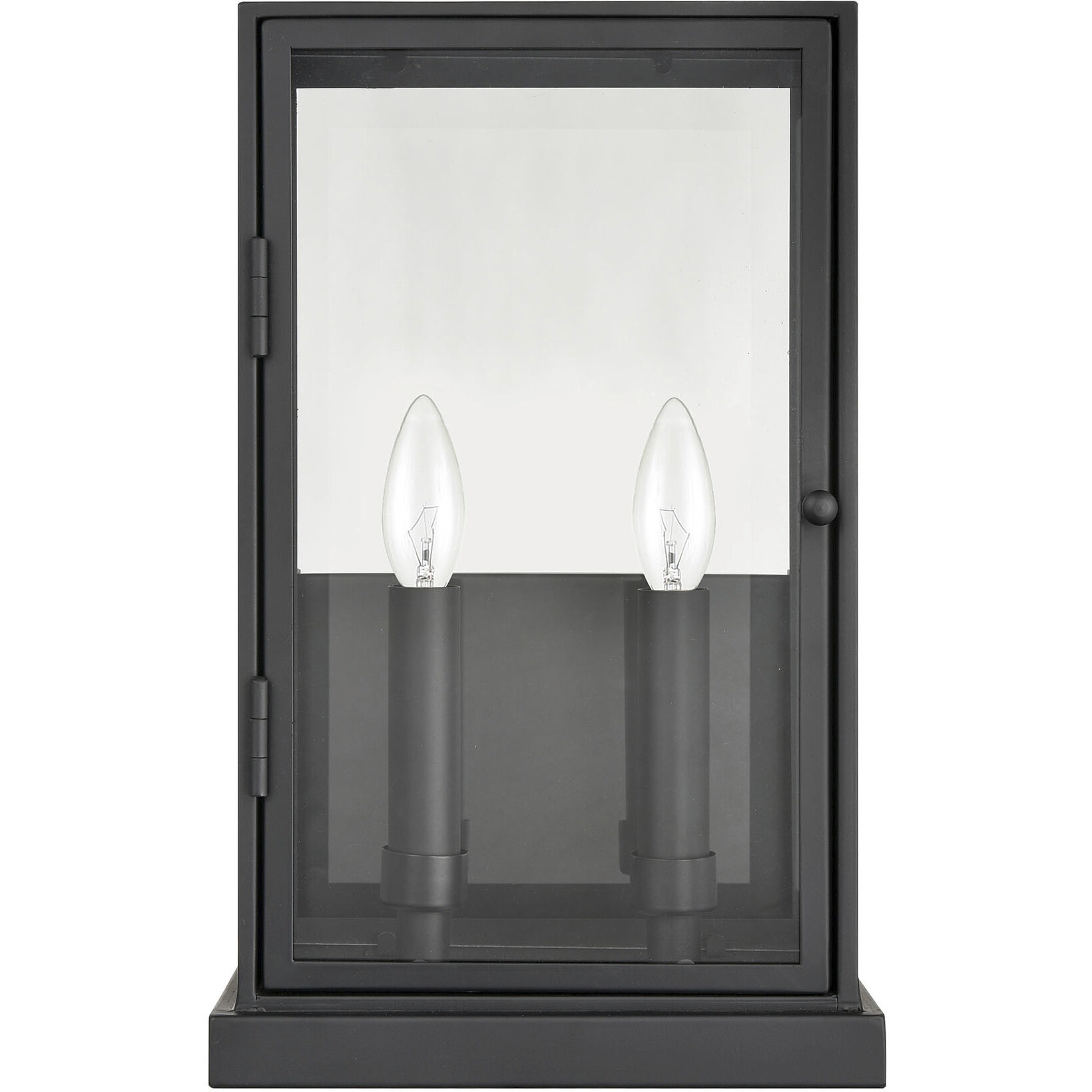 Foundation 2 Light 15 inch Matte Black Outdoor Wall Sconce