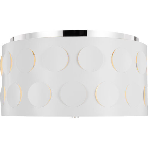 kate spade new york Dottie 3 Light 17.88 inch Polished Nickel Flush Mount Ceiling Light