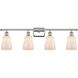 Ballston Ellery LED 36 inch Polished Nickel Bath Vanity Light Wall Light in White Glass, Ballston