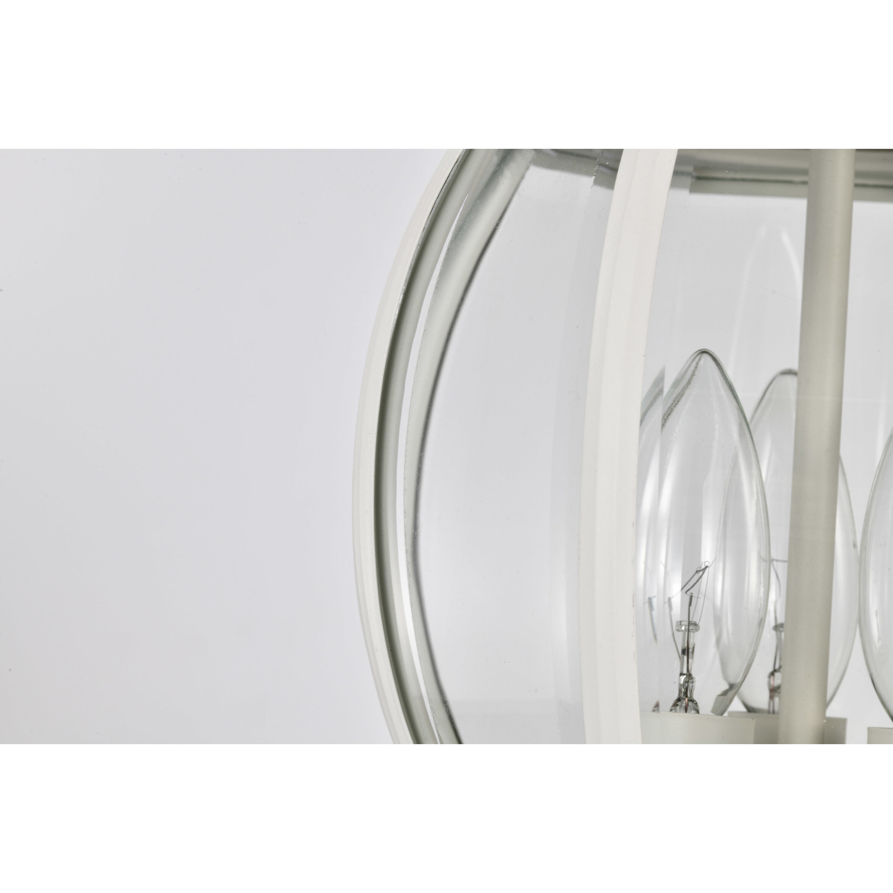 Central Park 3 Light 7 inch White Outdoor Hanging Lantern