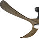 Swell Illuminated 72 inch Matte Black with Driftwood Blades Fan
