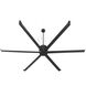 Enorme 100 inch Black with Matte Black Blades Outdoor Ceiling Fan