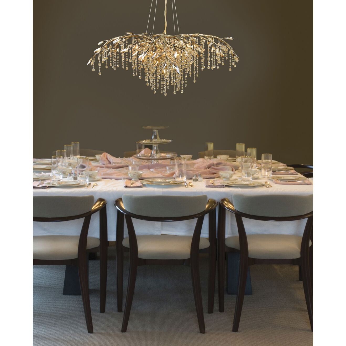 Autumn Twilight 12 Light 40 inch Mystic Gold Chandelier Ceiling Light, Large