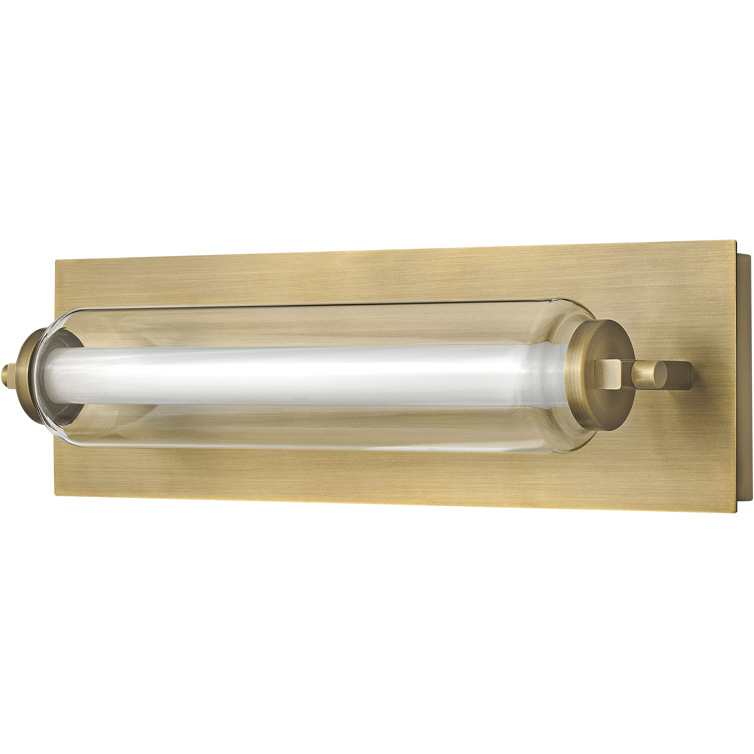 Lucien LED 5 inch Lacquered Brass Vanity Light Wall Light, Vertical