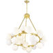Arya LED 26 inch Satin Gold Chandelier Ceiling Light