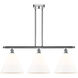 Ballston Ballston Cone LED 38.5 inch Polished Chrome Island Light Ceiling Light in Matte White Glass