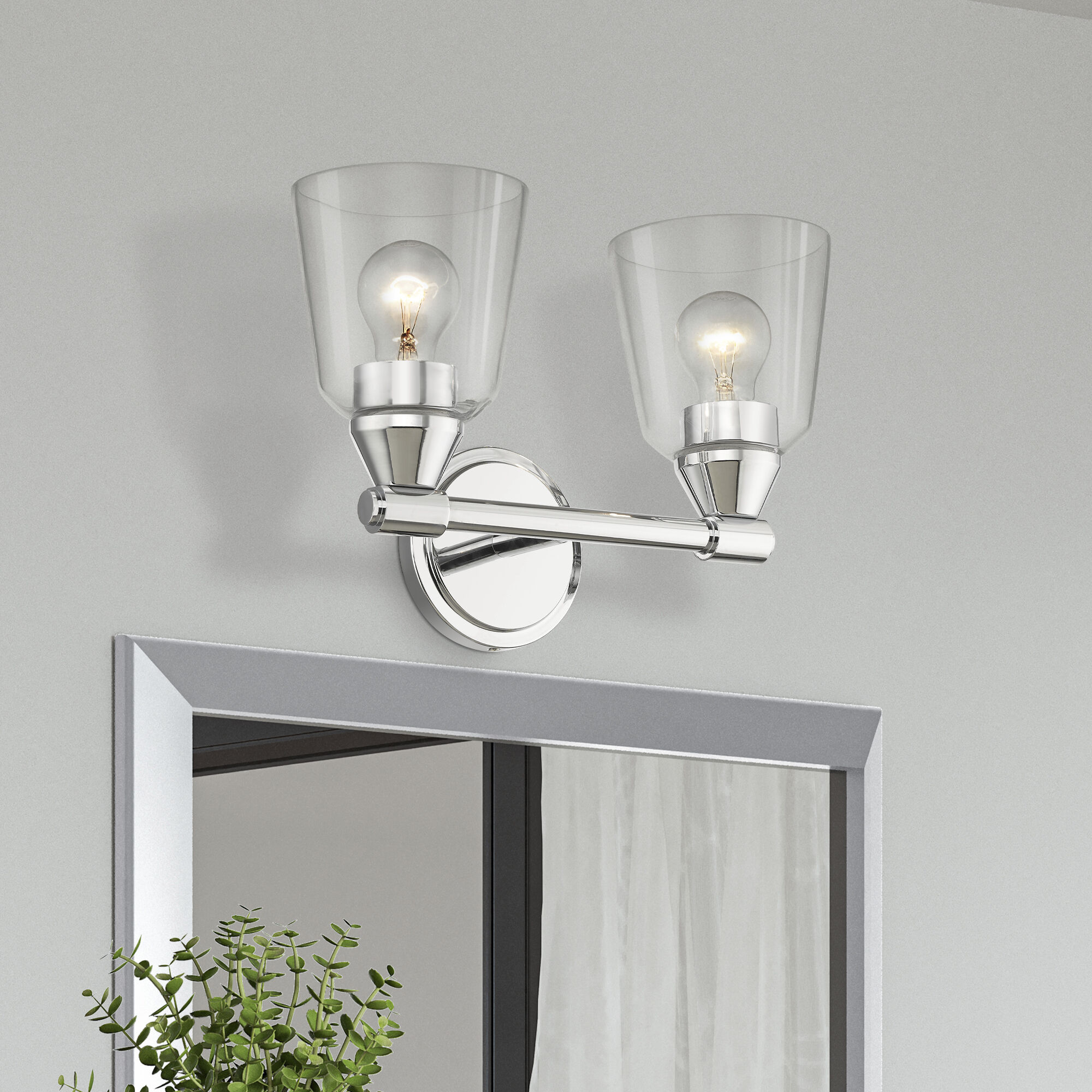 Catania 2 Light 14 inch Polished Chrome Vanity Sconce Wall Light