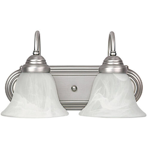 Booker 2 Light 14 inch Matte Nickel Vanity Light Wall Light