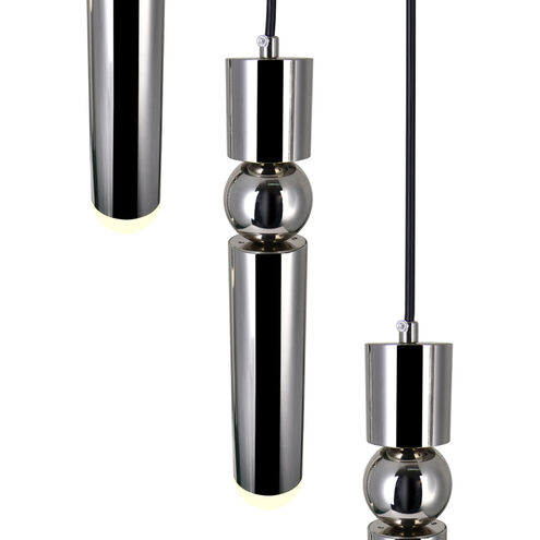 Chime LED 8 inch Polished Nickel Multi Point Pendant Ceiling Light
