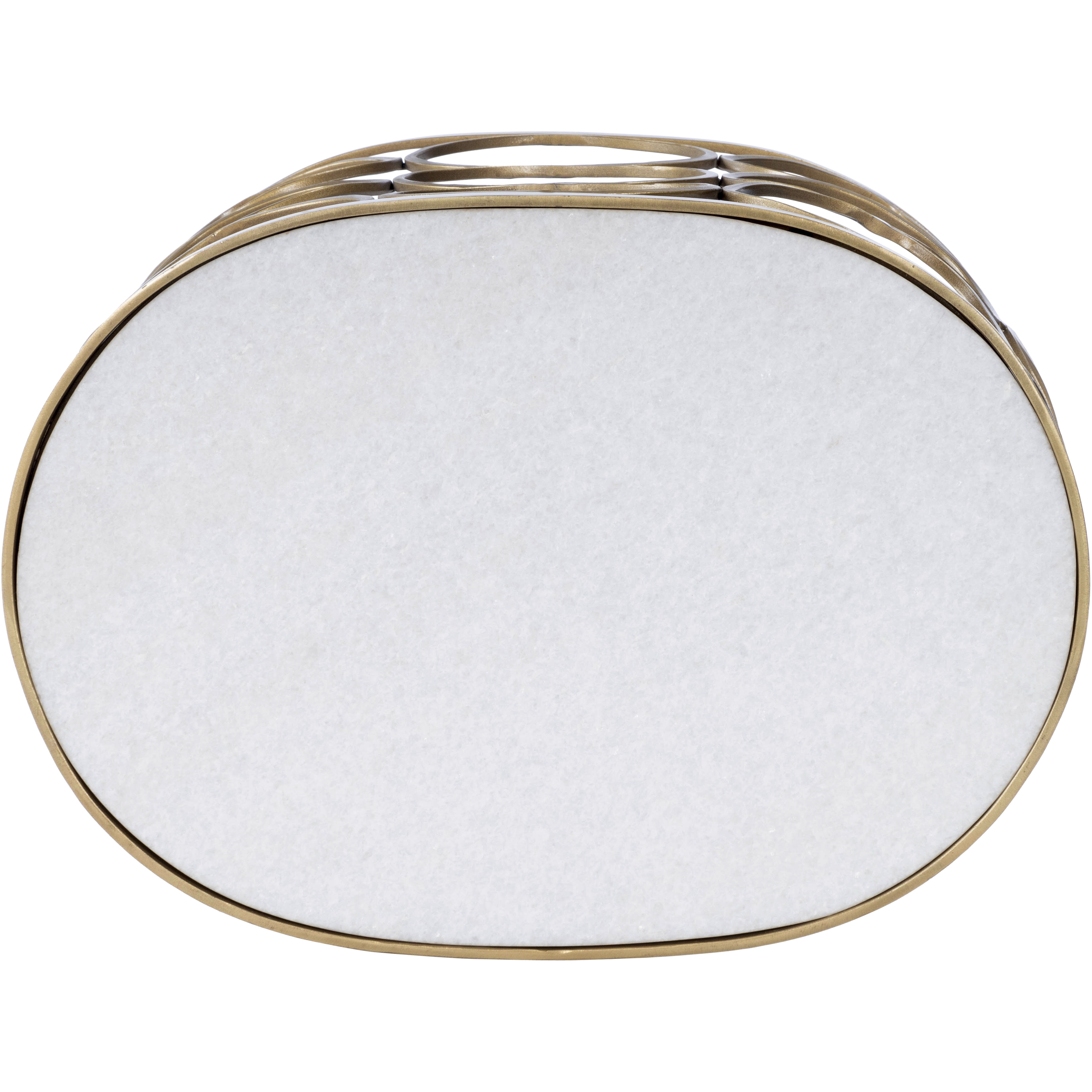 Butler Loft Talulah Oval Marble 21 X 20 inch Metalworks Accent Table