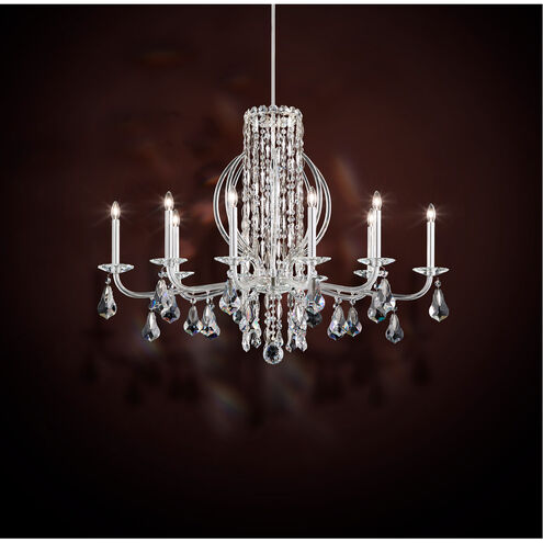Siena 10 Light 24.5 inch Polished Stainless Steel Chandelier Ceiling Light in Heritage