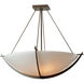 Compass 3 Light 27.4 inch Dark Smoke Semi-Flush Ceiling Light in Opal, Large