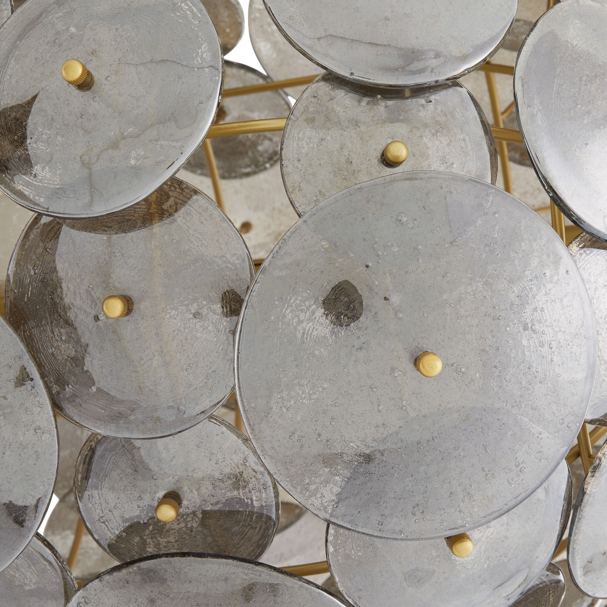 Nebula 8 Light 42 inch Smoke Luster and Antique Brass Chandelier Ceiling Light