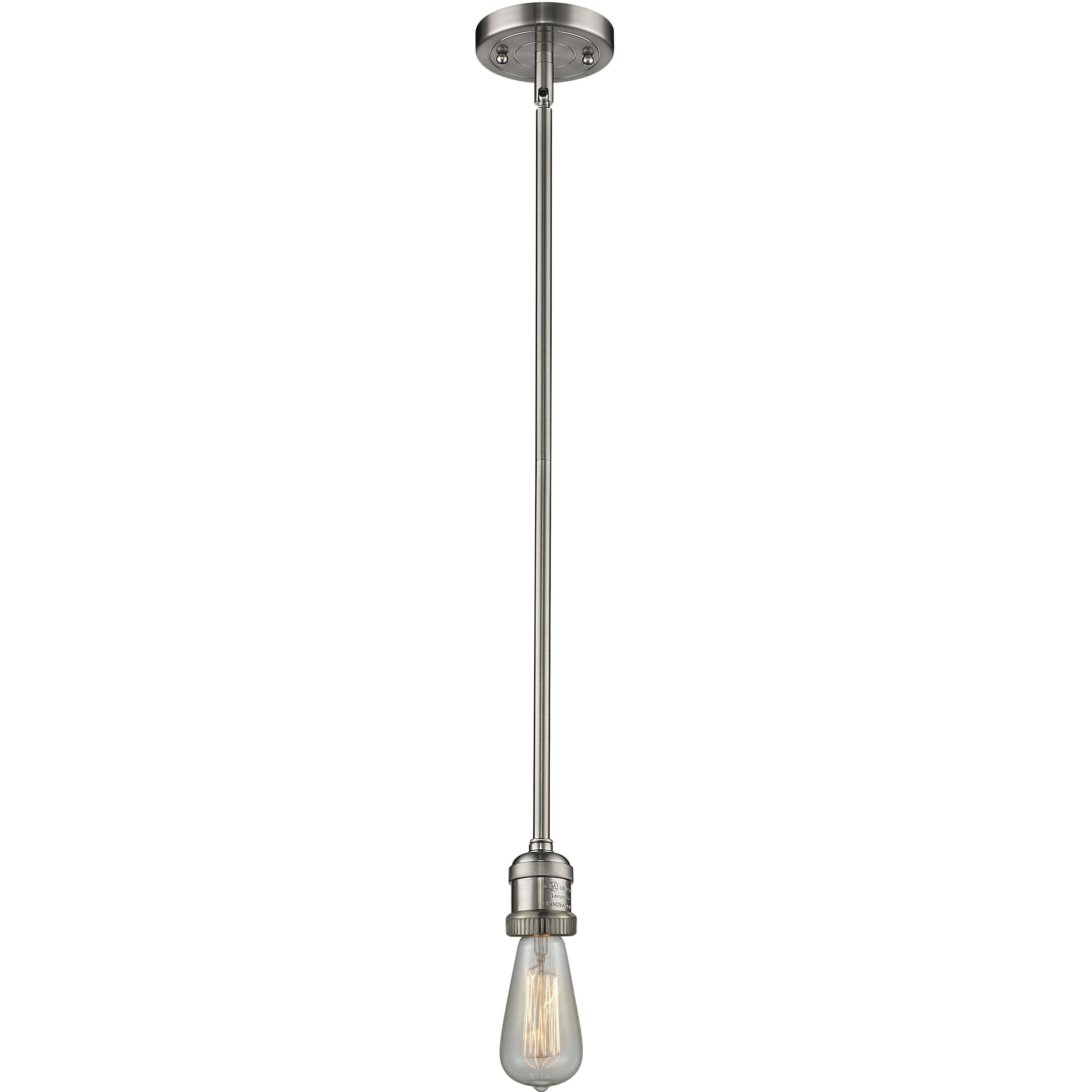Franklin Restoration Beacon 1 Light 8 inch Brushed Satin Nickel Mini Pendant Ceiling Light in Incandescent, Seedy, Franklin Restoration