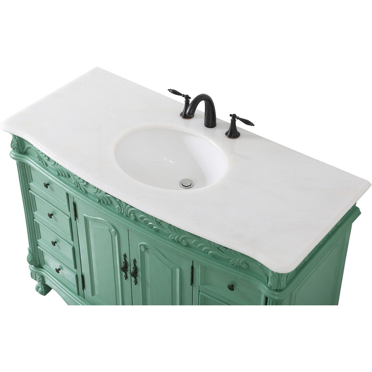 Clarion 48 X 22 X 36 inch Vintage Mint Vanity Sink Set