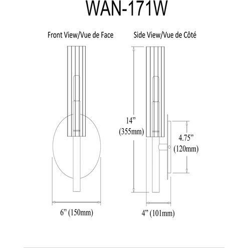 Wand 1 Light 4 inch Matte Black Wall Sconce Wall Light