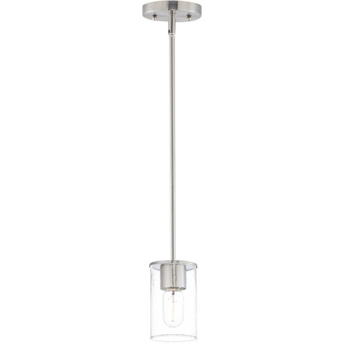 Sleek 1 Light 4 inch Satin Nickel Mini Pendant Ceiling Light