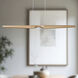 Dakota Linear Pendant Ceiling Light in Beech Wood