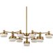 Wedge 12 Light 40.63 inch Warm Brass Chandelier Ceiling Light