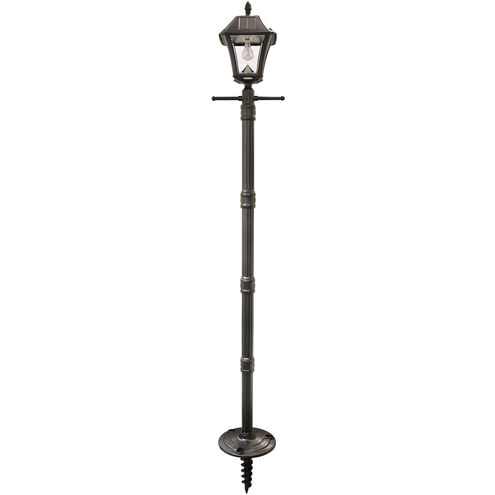 Baytown II Bulb LED 77 inch Black Solar Lamp Post