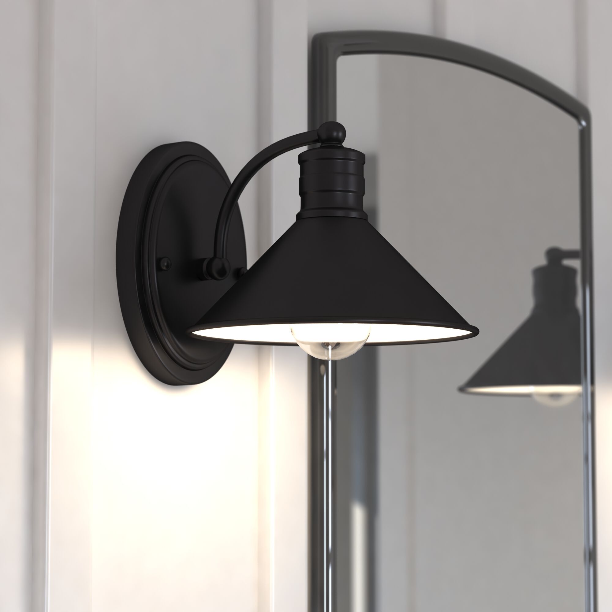 Akron LED 10 inch Oil Rubbed Bronze and Matte White Bathroom Light Wall Light