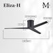 Atlas Eliza-H 56 inch Matte Black Flush Mount Ceiling Fan, Atlas