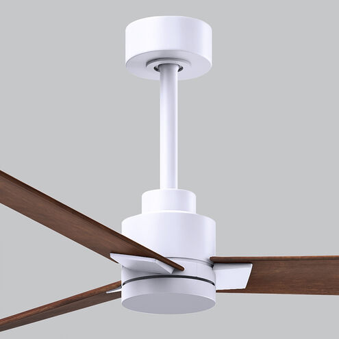 Atlas Alessandra 56 inch Matte White with Walnut Tone Blades Indoor/Outdoor Ceiling Fan