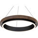 Delaney LED 29.5 inch Black and Dark Walnut Pendant Ceiling Light
