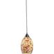 Avalon 1 Light 5 inch White with Multicolor and Satin Nickel Mini Pendant Ceiling Light