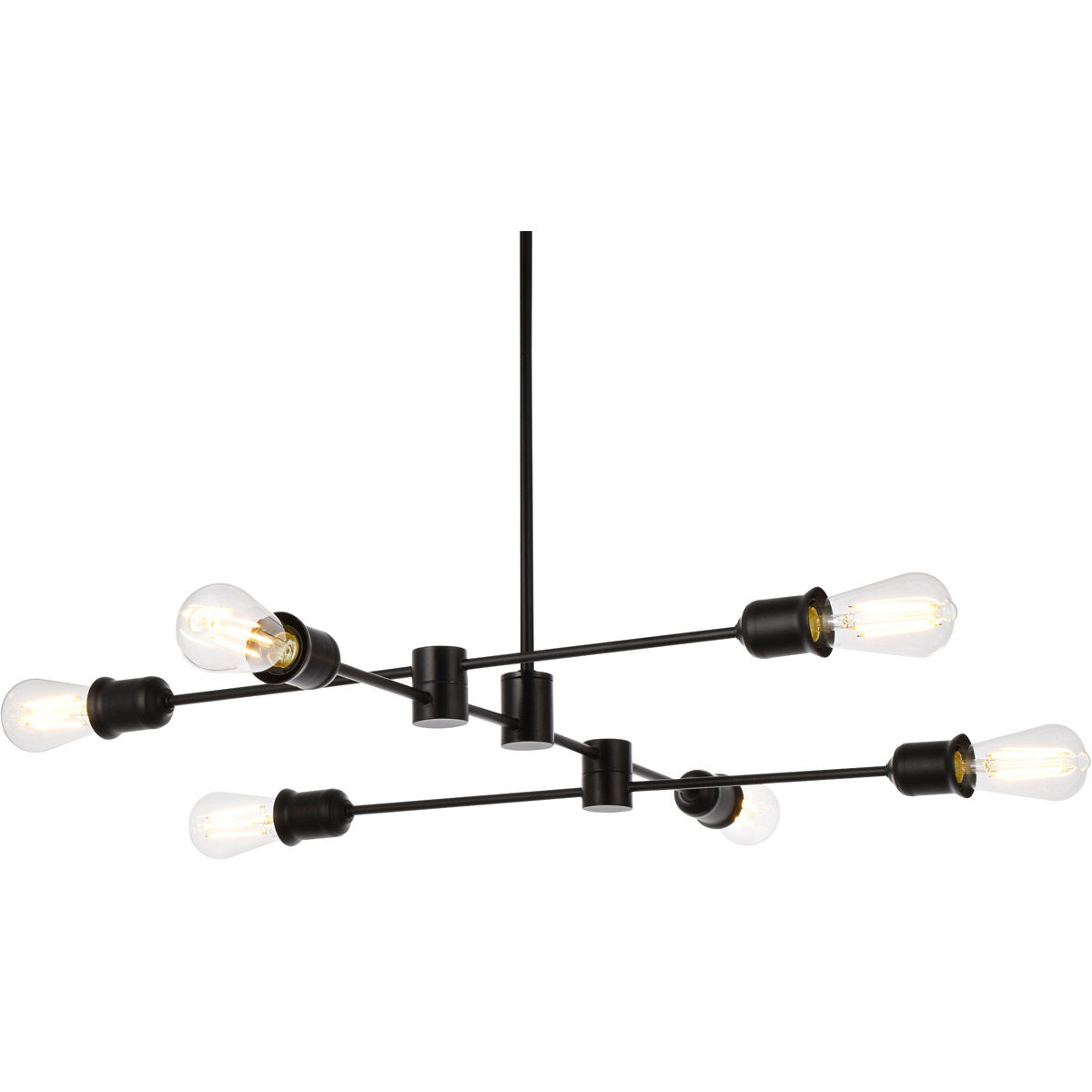 Xavier 6 Light 31 inch Black Pendant Ceiling Light