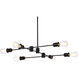 Xavier 6 Light 31 inch Black Pendant Ceiling Light