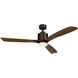 Ridley Ii 52 inch Oil Brushed Bronze with Walnut Blades Ceiling Fan