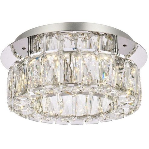 Monroe 1 Light 12 inch Chrome Flush Mount Ceiling Light