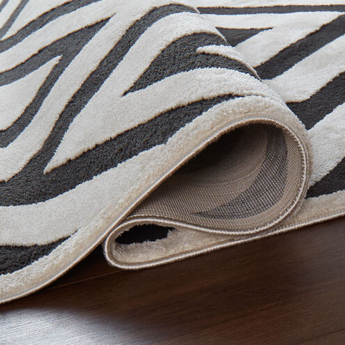 Optika 36 X 24 inch Black/White Rug in 2 x 3