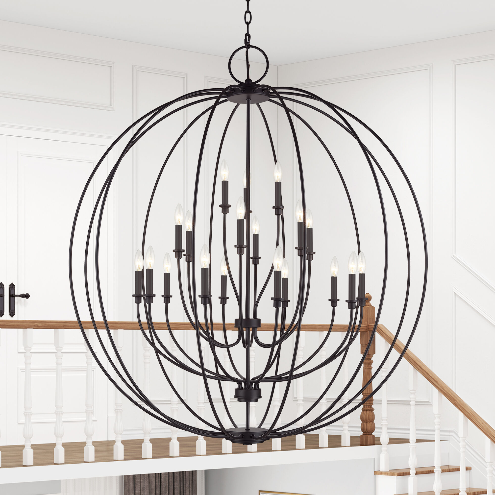 Milania 19 Light 48 inch Bronze Foyer Chandelier Ceiling Light