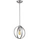 Colson Pendant Ceiling Light in Pewter, No Shade