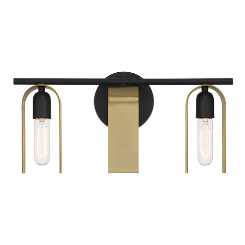 U Turn 3 Light 18 inch Matte Black Vanity Light Wall Light