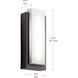Dahlia LED 19 inch Architectural Bronze Outdoor Wall, Medium