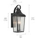 Forestdale 2 Light 21.5 inch Textured Black Outdoor Wall Sconce, Large