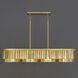 Regalia 4 Light 48.5 inch Gold Leaf Linear Pendant Ceiling Light