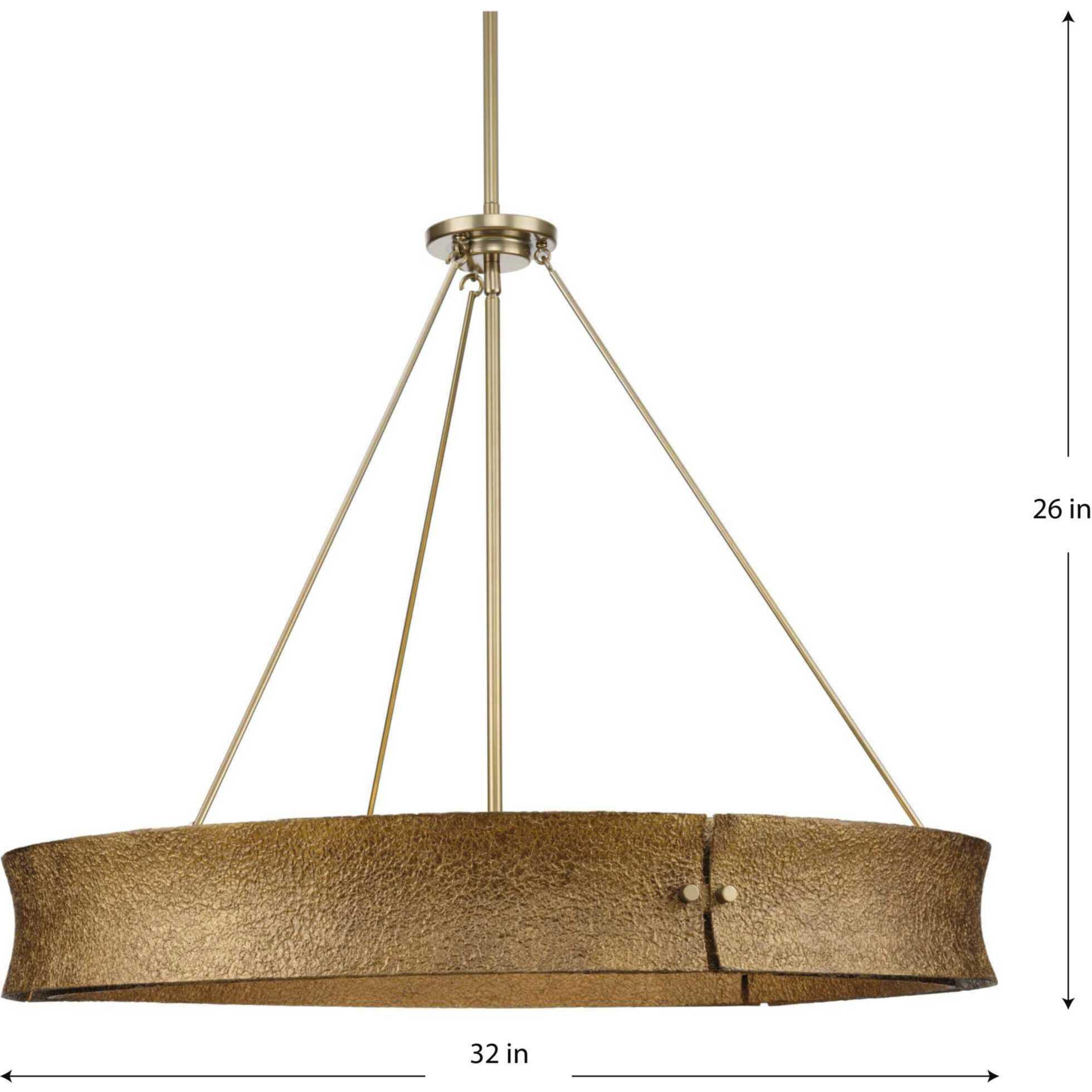 Lusail 6 Light 32 inch Soft Gold Chandelier Ceiling Light, Design Series