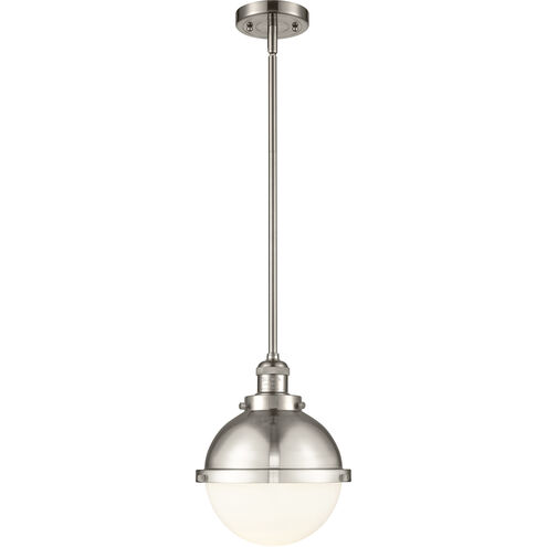 Franklin Restoration Hampden 1 Light 9 inch Brushed Satin Nickel Mini Pendant Ceiling Light in Matte White Glass