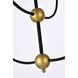 Lennon 4 Light 32 inch Black and Brass Pendant Ceiling Light