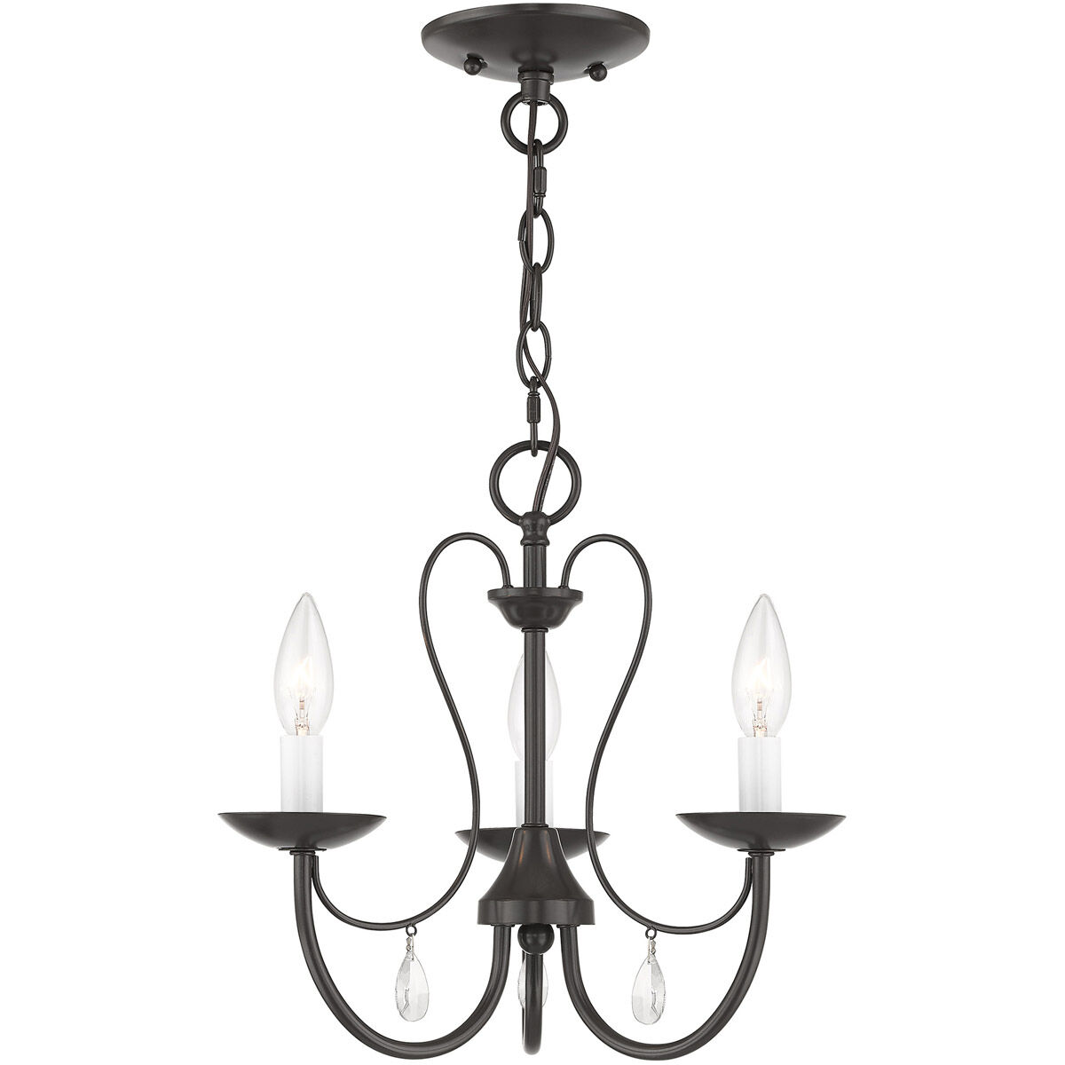 Mirabella 3 Light 15 inch English Bronze Chandelier Ceiling Light