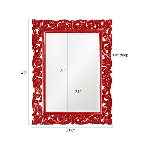 Chateau 42 X 31 inch Glossy Red Wall Mirror