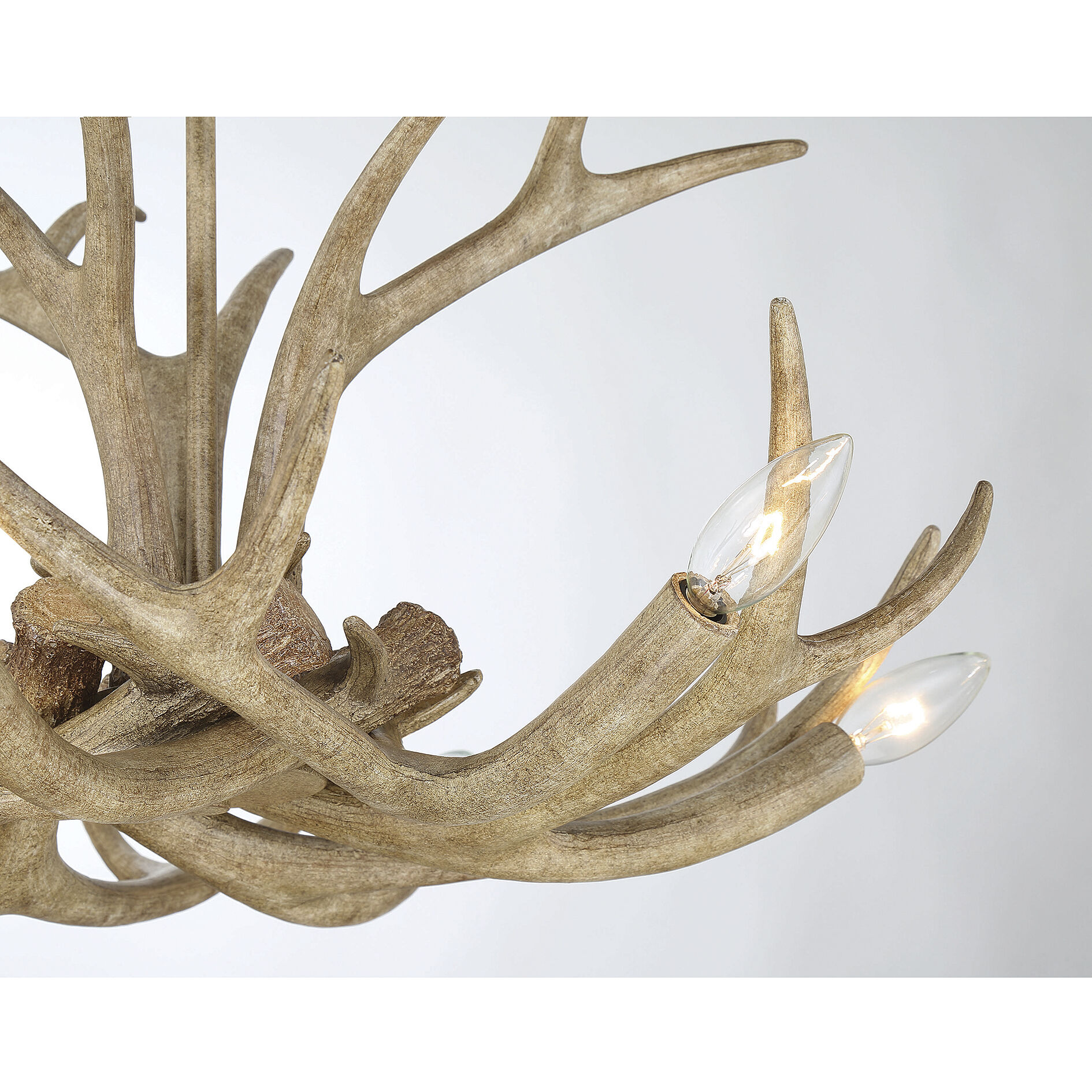 Daniels 6 Light 24 inch Natural Antler Chandelier Ceiling Light